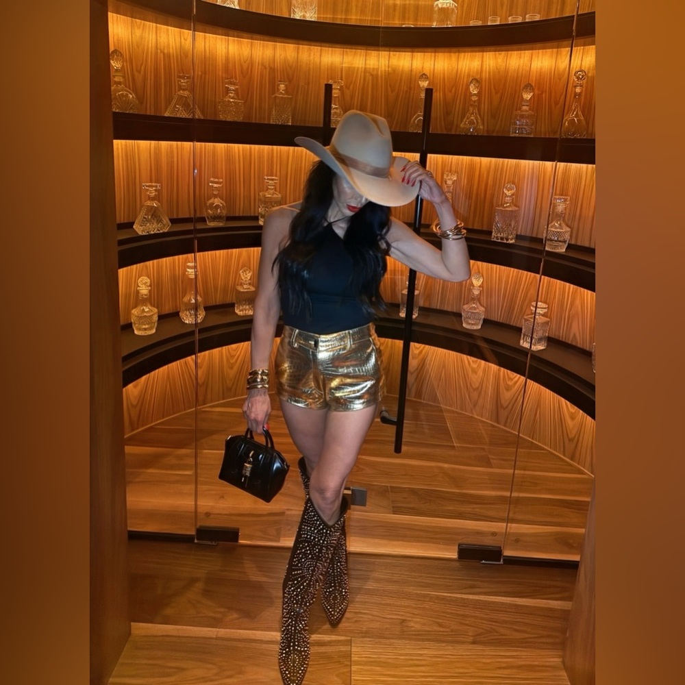 🔥Cult Naked Metallic Gold Vixen Shorts -XS